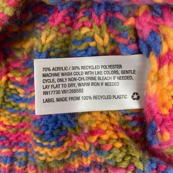 Women Pullover Sweater Size XS Knit  Pointelle  Multi Color Cardigan Comfort New - Picture 13 of 13